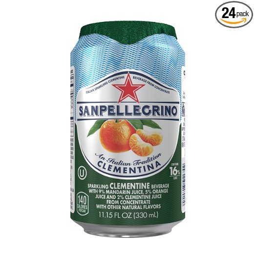 San Pellegrino Sparkling Fruit Beverages, Clementina/Clementine 11.15-ounce cans (Total of 24)