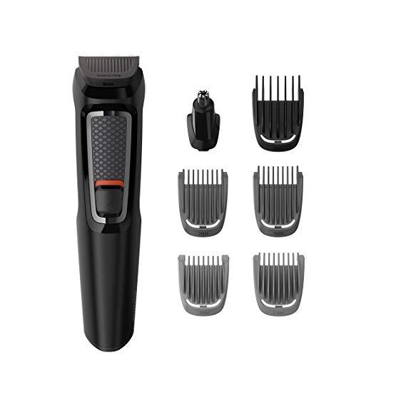 Philips Series 3000 7-in-1 Multi Grooming Kit for Beard and Hair with Nose Trimmer Attachment - MG3720/33