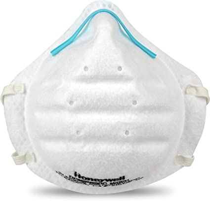 Honeywell NIOSH-Approved, FDA Registered L3 N95 Cup Mask, Aqua Nose Clip, 20-pack (DC365N95HC)