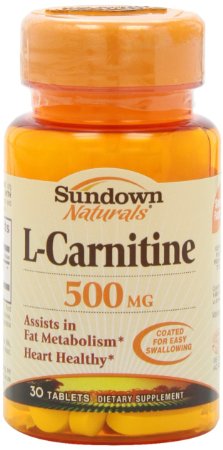 Sundown Naturals L-Carnitine 500 mg, 30 Tablets