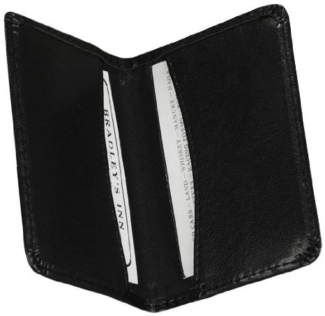 Samsill Regal Leather Business Card Wallet Holds 25 Cards of  40 L x 20 W Inches Black 81220