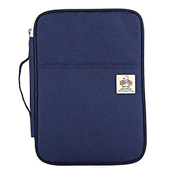 JAKAGO Waterproof Document Case Organiser Portable Portfolio Blue