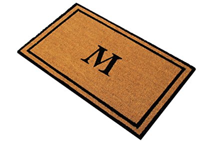 Personalized Monogrammed 18" by 30" Coco Coir Doormat M, Customized Welcome Mat