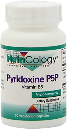 Nutricology Pyridoxine P5p (b-6), Vegicaps, 60-Count