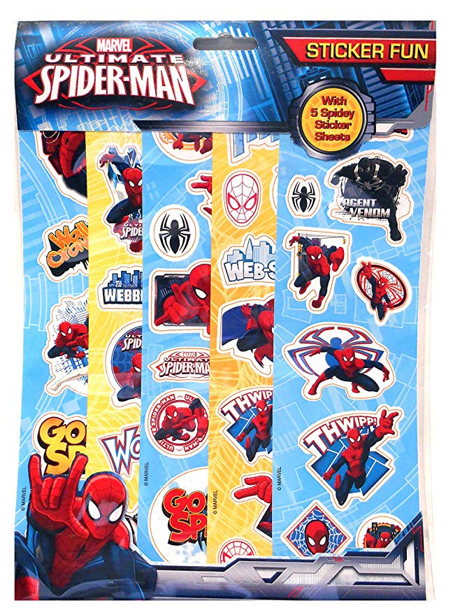 Anker Spiderman Fun Sticker, Plastic, Multi-Colour