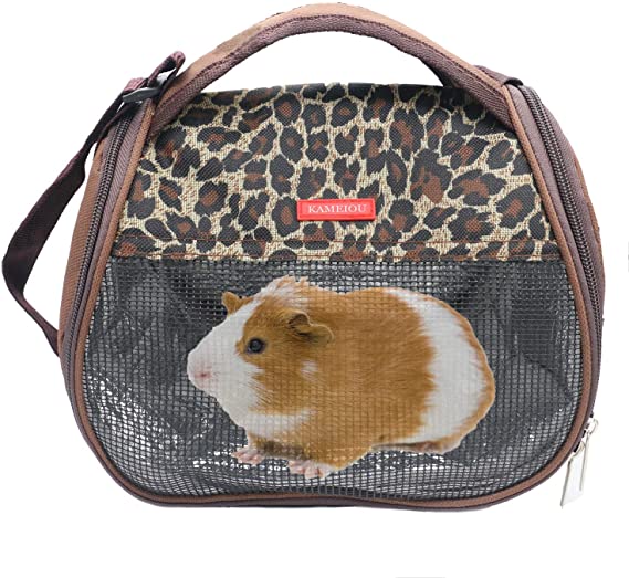 Travel Small Animals Guinea Pig Hamster Hedgehog Carrier Bag with Strap Durable Breathable Portable Small Guinea Pig Chinchillas Hamsters Hedgehogs Carrier Shoulder Bag for Small Animals Carriers