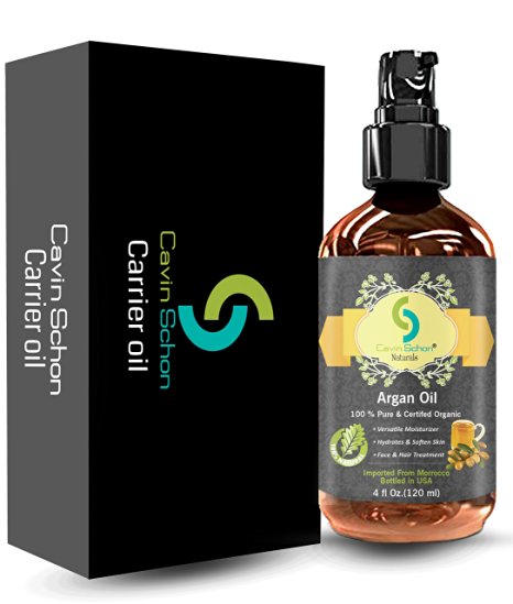 4 fl Oz - Morrocan Argan Oil - 100% Pure & Certified Organic - Excellent Natural Hair & Skin Treatment