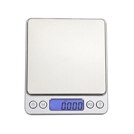 Acevan 500g/0.01g Digital Pocket Stainless Jewelry & Kitchen food Scale, 0.001oz Resolution
