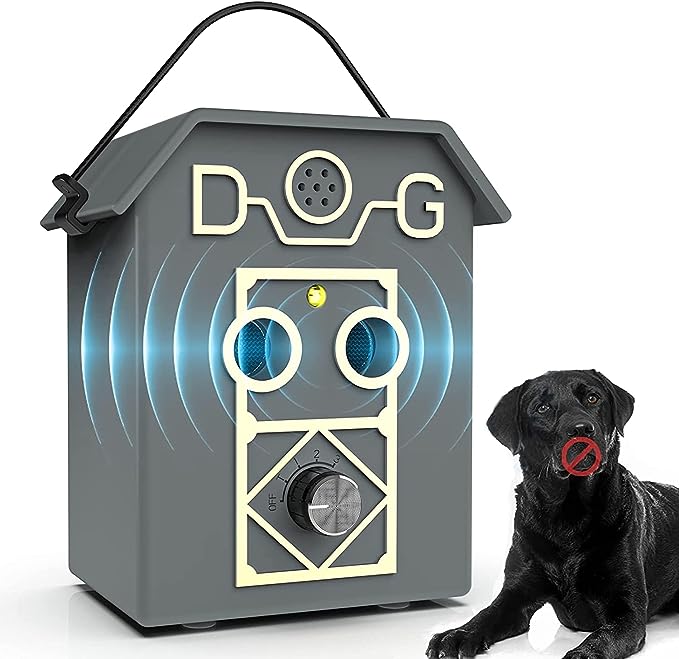 Anti Barking Device,55Ft Auto Dog Barking Control Devices 3 Levels Ultrasonic Dog Barking Control Devices Sonic Bark Deterrent Waterproof Bark Box