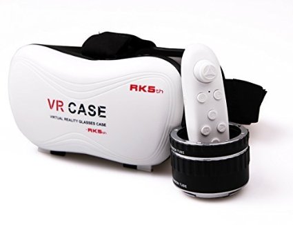 Cesert Vr Headset, 3D Glasses Virtual Reality Headset 3D Video Movie Game Glasses   Gamepad Remote Controller Kotaku Storm Mirror VR-Case Mobile Phone Glasses