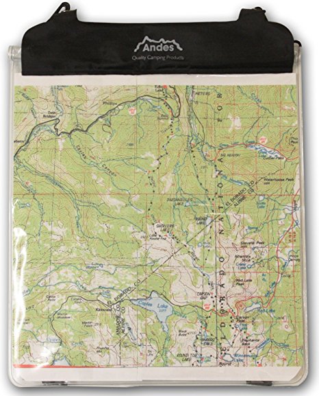 Andes PVC Clear Waterproof Map Case Camping Hiking Equipment Transparent Holder