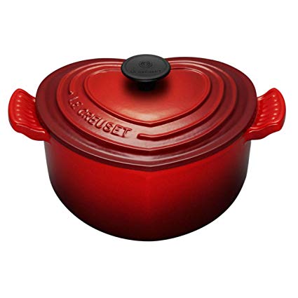 Le Creuset Classic Cast Iron Heart Casserole, 1.9 L, 20cm - Cerise