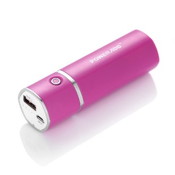 Poweradd Slim2 Most Compact 5000mAh Portable Charger Power Bank with Smart Charge for iPhones, Samsung Galaxy, USB-enabled Devices - Rose Red