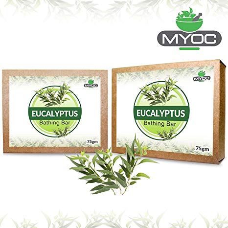 Myoc Eucalyptus Antifungal Soap For Skin Care (75 g x Pack of 2)
