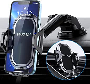 [Car Phone Holder Universal] RAXFLY Phone Holder Car,3in1 Phone Mount Car Windshield/Air Vent/Dashboard Cell Phone Holder,Car Phone Mount with Strong Suction Compatible with iPhone Samsung Car Accessories