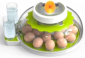 Egg Incubator, 18-36 Eggs Incubator with Auto Egg-turning, Automatic Egg Turner with Temperature Control, Egg Candler, Poultry Incubator for Hatching Chicken Quail Duck Parrot…