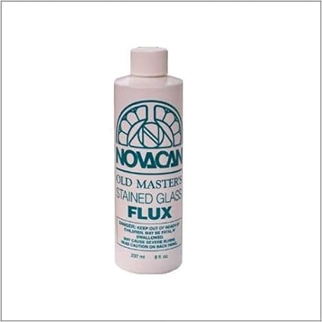 Novacan Old Master Copper Foil Solder FLUX 8oz Stained Glass Supplies (1)