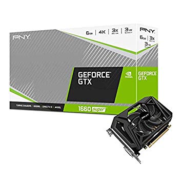 PNY GeForce GTX 1660 Super 6GB Single Fan Graphics Card (VCG16606SSFPPB)