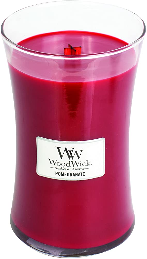 WoodWick Large Candle-Pomegranate, Red, 10.4 x 10.3 x 17.7 cm