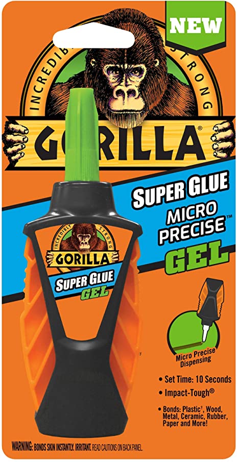 Gorilla Micro Precise Super Glue Gel, 5.5 gram, Clear, (Pack of 1)