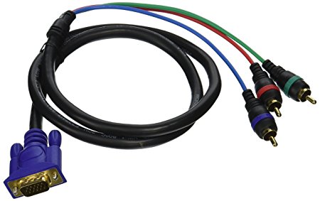 Monoprice 3ft VGA to 3 RCA Component Video Cable (HD15 - 3-RCA)