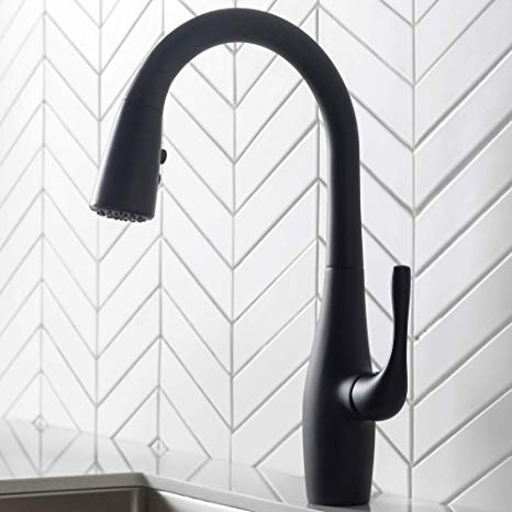 Kraus KPF-1670MB Esina Kitchen Faucet, Matte Black/Pull-Down