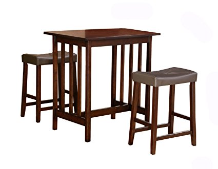 Homelegance Scottsdale 3-Piece Counter Table and Stools, Cherry