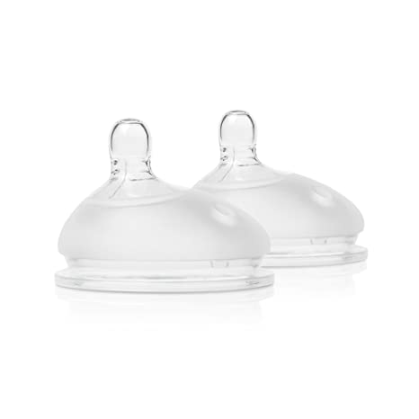 Olababy Gentle Bottle Silicone Replacement Nipple 2 Pack (6  Months/Fast Flow)