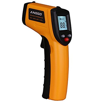 ANGGO IR Infrared Digital Temperature Gun Thermometer with Laser Point and LED Backlight (-58 °F to 716°F)