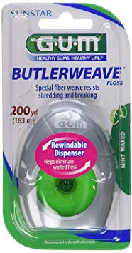 Gum Butlerweave Floss Mint Waxed, 200yds (Pack of 3)
