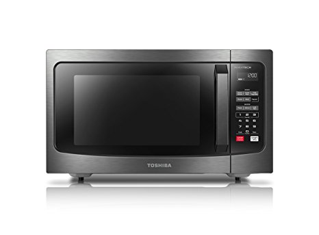 Toshiba EM245A5C-BS Microwave Oven with Inverter Technology and Smart Sensor, 1.6 Cu.ft, 1250W, Black Stainless Steel