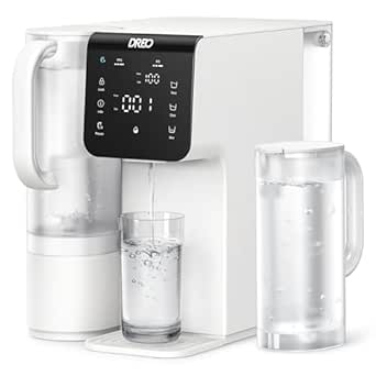 Dreo Reverse Osmosis System Countertop Water Filter, 7-Layer RO Filtration System, 3:1 Pure to Drain, TDS & Filter Life Monitoring, Portable Water Purifier for Home Office Kitchen, WF511