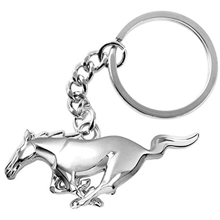 Ford Mustang 3D Pony Chrome Metal Key Chain