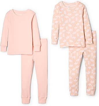 Amazon Essentials x Sofia Grainge Unisex Toddlers and Babies' Snug-Fit Cotton Pajamas, Pack of 2