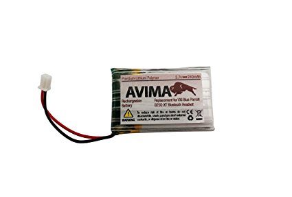 AVIMA Premium Quality Replacement Rechargeable Battery for VXI Blue Parrott B250-XT B250-XT  Wireless Bluetooth Headset Roadwarrior Blue Parrott 052030 502030 Blue Parrot PL602030 (AVIMA 1 Pack)