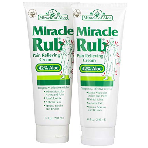 2- Pack Miracle Rub Pain Relieving Cream 8 ounce tube with 42% UltraAloe