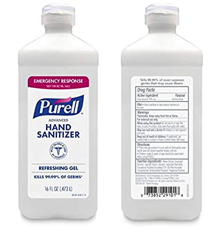 Purell Advanced Instant Gel Hand Sanitizer, Flip Top Bottle, 16 Oz, 70% Alcohol (Case of 12)