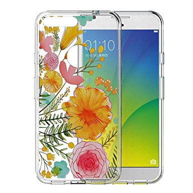 Google Pixel Case, Nuomaofly [Creative Scratch Resistant] Ultra Slim Soft TPU Bumper   Hard Clear Print Back Cover [Crystal Clear] Hybrid Case for Google Pixel (Flower)