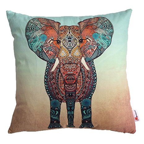 Monkeysell The new square Europe and the United States abstract Elephant patterns Digital printing pillowcase/pillow cover 18 x 18 inch (S029A2)