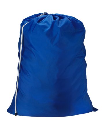Nylon Laundry Bag - Royal Blue, 30" x 40" - Sturdy rip and tear resistant nylon material with drawstring closure. Ideal machine washable nylon laundry bags for college, dorm and apartment dwellers.