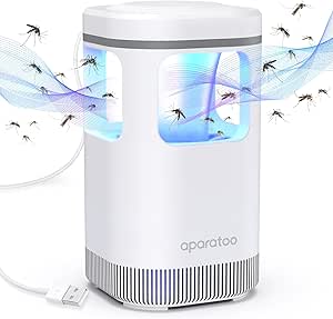 Fly Killer, Mosquito Killer Lamp Electric Fly Zapper Fly Trap, USB Fruit Fly Killer UV Insect Killer Bug Zapper for Bedroom, Camping, Kitchen, Office, Safe Fly Catcher Outdoor Indoor for Home Use