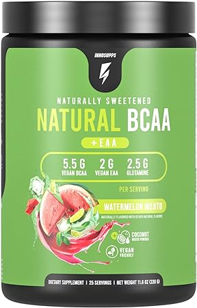 InnoSupps Natural Vegan BCAAs   EAA (Watermelon Mojito) Enhanced Workouts & Muscle Recovery