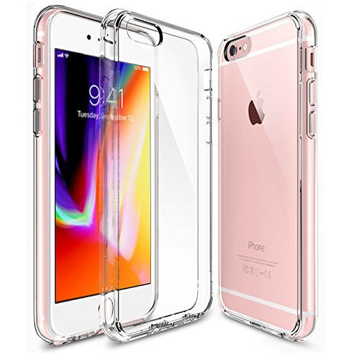 iPhone 7 Gel Case / iPhone 8 Gel Cover iPro Accessories Apple iPhone 7 / iphone 8 Clear Case [Transparent] [Shockproof] [Air Cushion] [Compatible For iphone 7 - 8 Screen Protector]  iphone 7  iphone 8 Case, Clear Soft TPU Gel Case Cover- Drop Protection / Shock Absorption Technology Anti Shock - Metal Effect - Shockproof Case For iPhone 7 [4.7"] (Clear)