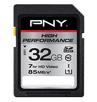 PNY High Performance 32GB SDHC Class 10 UHS-I up to 85MB/sec - P-SDHC32GU185-GE