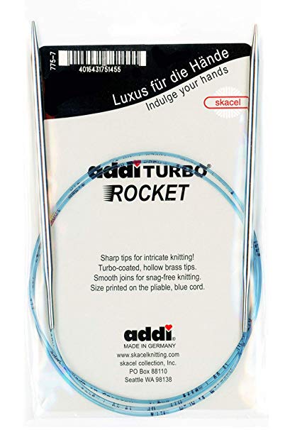 addi Knitting Needle Circular Turbo Rocket Lace Skacel Exclusive Blue Cord 40 inch (100cm) Size US 11 (8.0mm)