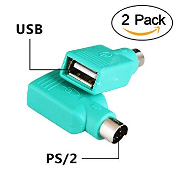 Oxsubor PS2 to USB Female,PS/2 Male Converter Changer Adapter For Keyboard Mouse 2pcs by Oxusbor(NOTICE:CAN'T MATCH ALL MOTHERBOARD)