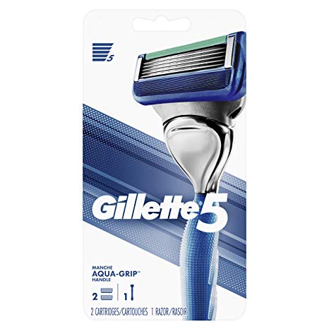 Gillette 5 Men's Razor Handle with 2 Cartridges