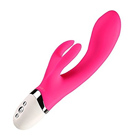 WOWYES Rabbit Vibrator, Clitoral G-spot Vibrator, 5 Vibration Mode, Medical Silicone Material, Wireless Waterproof Massager