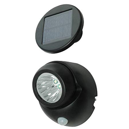 Solar Power Security Spotlight with Motion Sensor, 100 Lumen