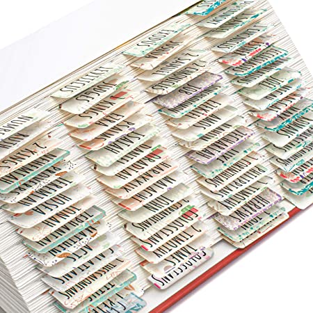 SUREFORU Bible Tabs Old and New Testament, Upgrade Large Print and Easy-to-Read Bible Journaling Supplies, Personalized Bible Tabs for Women, Laminated 80 Bible Index Tabs (66 Books, 14 Blanks).